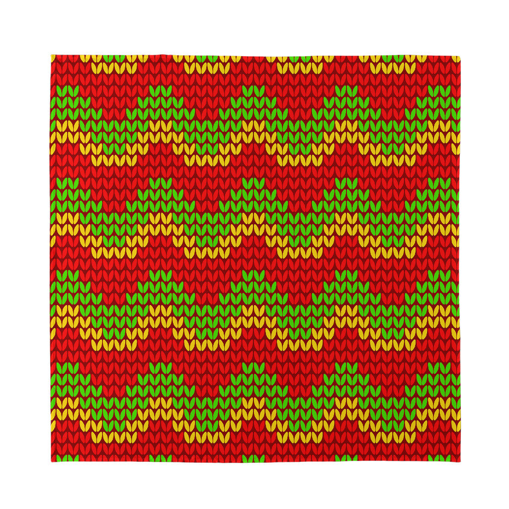 Knitted Reggae Pattern Print Silk Bandana
