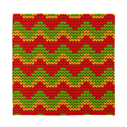Knitted Reggae Pattern Print Silk Bandana