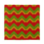 Knitted Reggae Pattern Print Silk Bandana