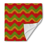 Knitted Reggae Pattern Print Silk Bandana