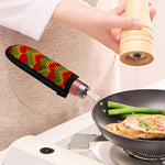 Knitted Reggae Pattern Print Skillet Handle Cover