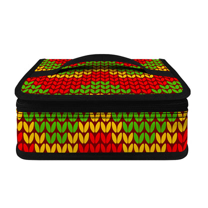 Knitted Reggae Pattern Print Small Lunch Bag