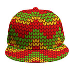 Knitted Reggae Pattern Print Snapback Cap