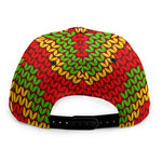 Knitted Reggae Pattern Print Snapback Cap