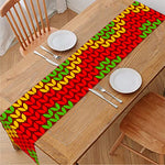 Knitted Reggae Pattern Print Table Runner