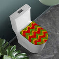 Knitted Reggae Pattern Print Toilet Lid Cover