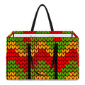Knitted Reggae Pattern Print Utility Tote Bag
