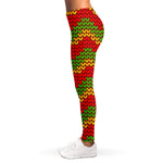 Knitted Reggae Pattern Print Women's Leggings