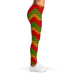 Knitted Reggae Pattern Print Women's Leggings