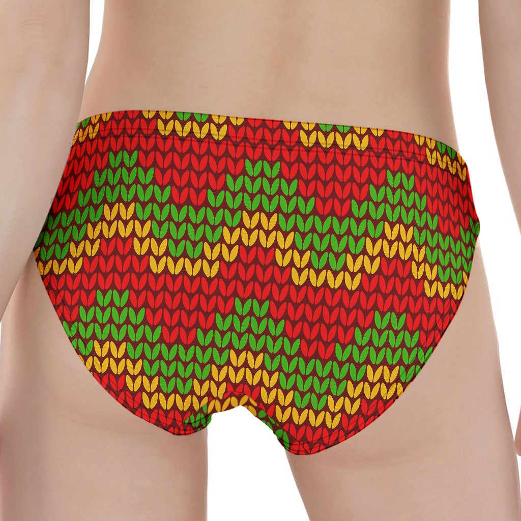 Knitted Reggae Pattern Print Women's Panties
