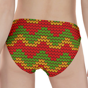 Knitted Reggae Pattern Print Women's Panties