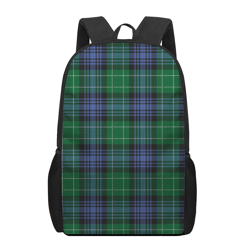 Knitted Scottish Plaid Print 17 Inch Backpack