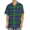 Knitted Scottish Plaid Print Aloha Shirt