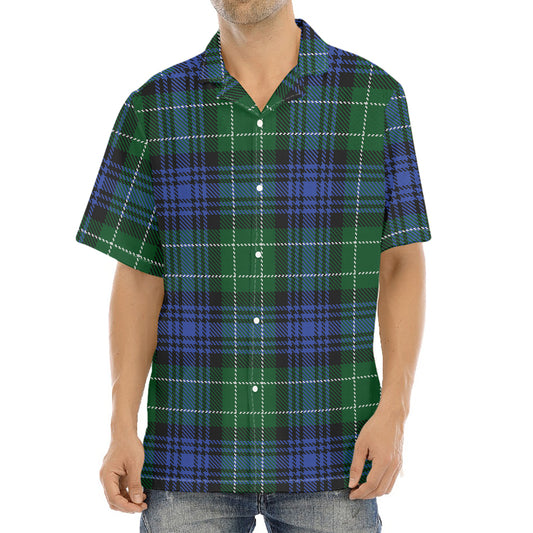 Knitted Scottish Plaid Print Aloha Shirt
