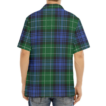 Knitted Scottish Plaid Print Aloha Shirt