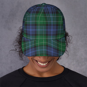 Knitted Scottish Plaid Print Baseball Cap