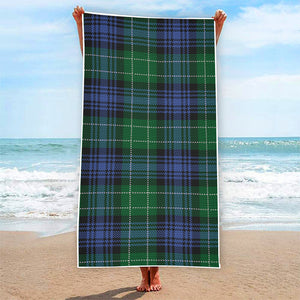 Knitted Scottish Plaid Print Beach Towel