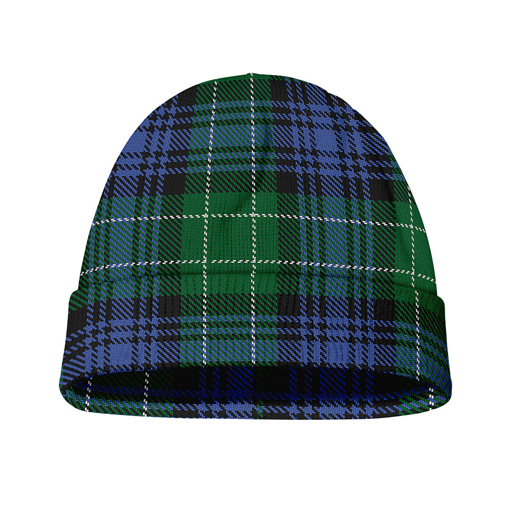 Knitted Scottish Plaid Print Beanie