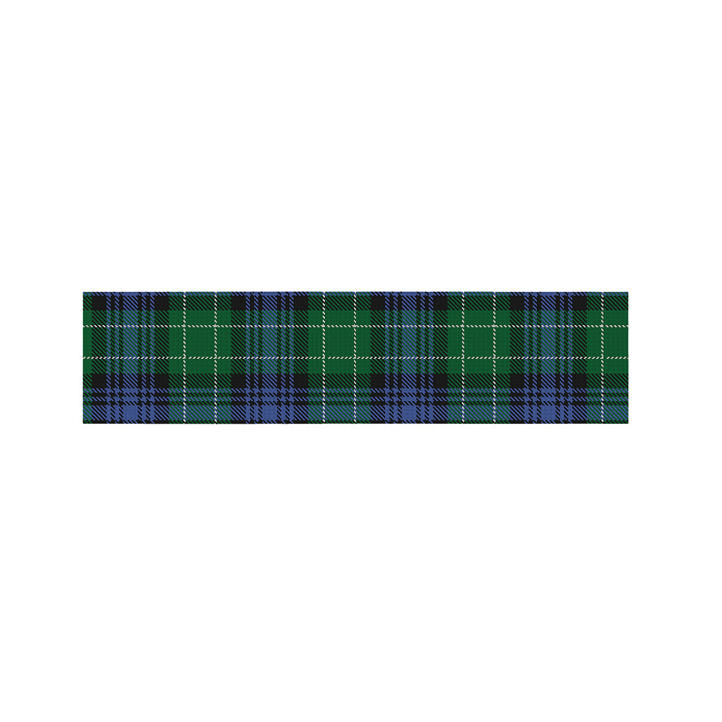 Knitted Scottish Plaid Print Bed Runner