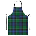 Knitted Scottish Plaid Print Bib Apron With Pocket