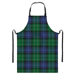 Knitted Scottish Plaid Print Bib Apron With Pocket