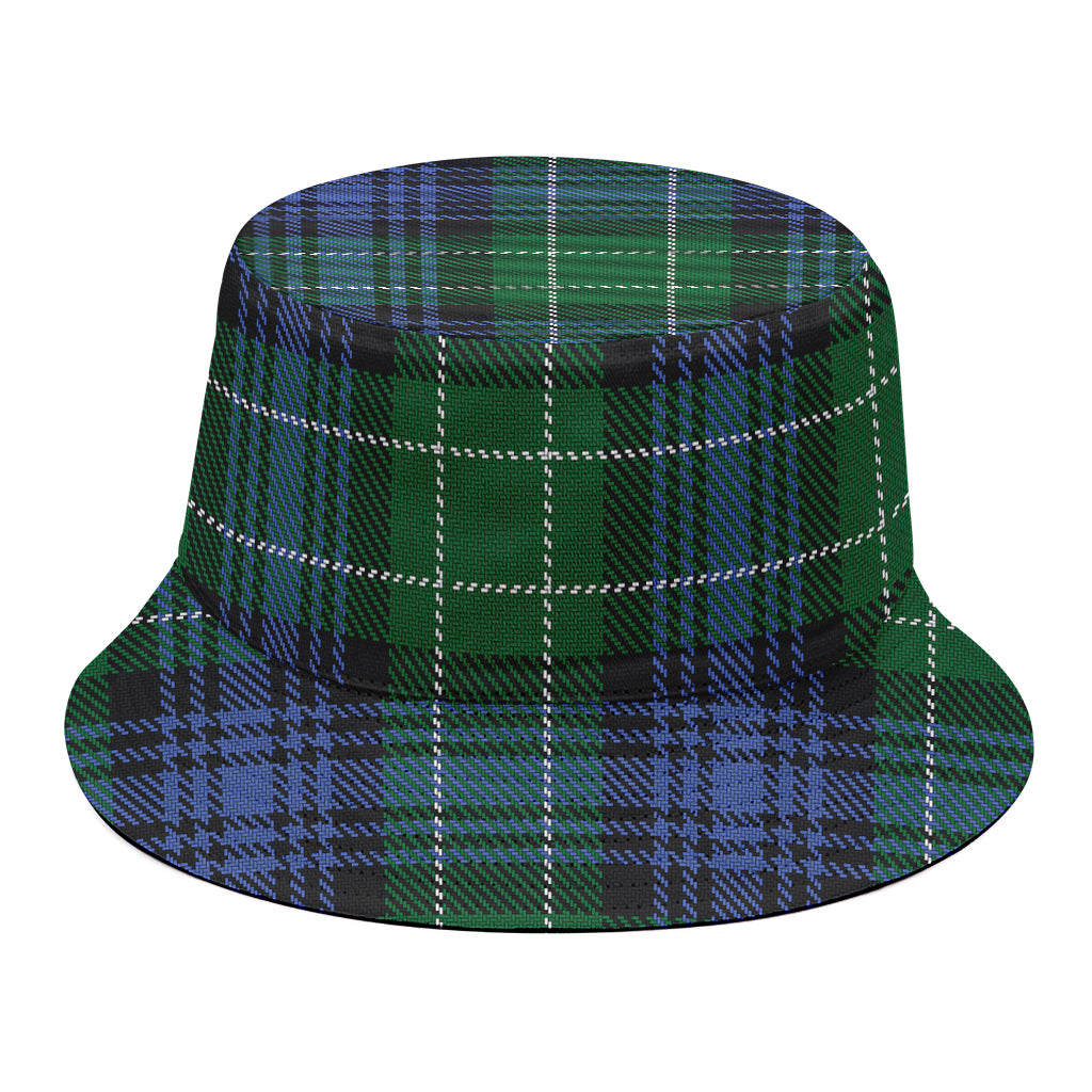 Knitted Scottish Plaid Print Bucket Hat