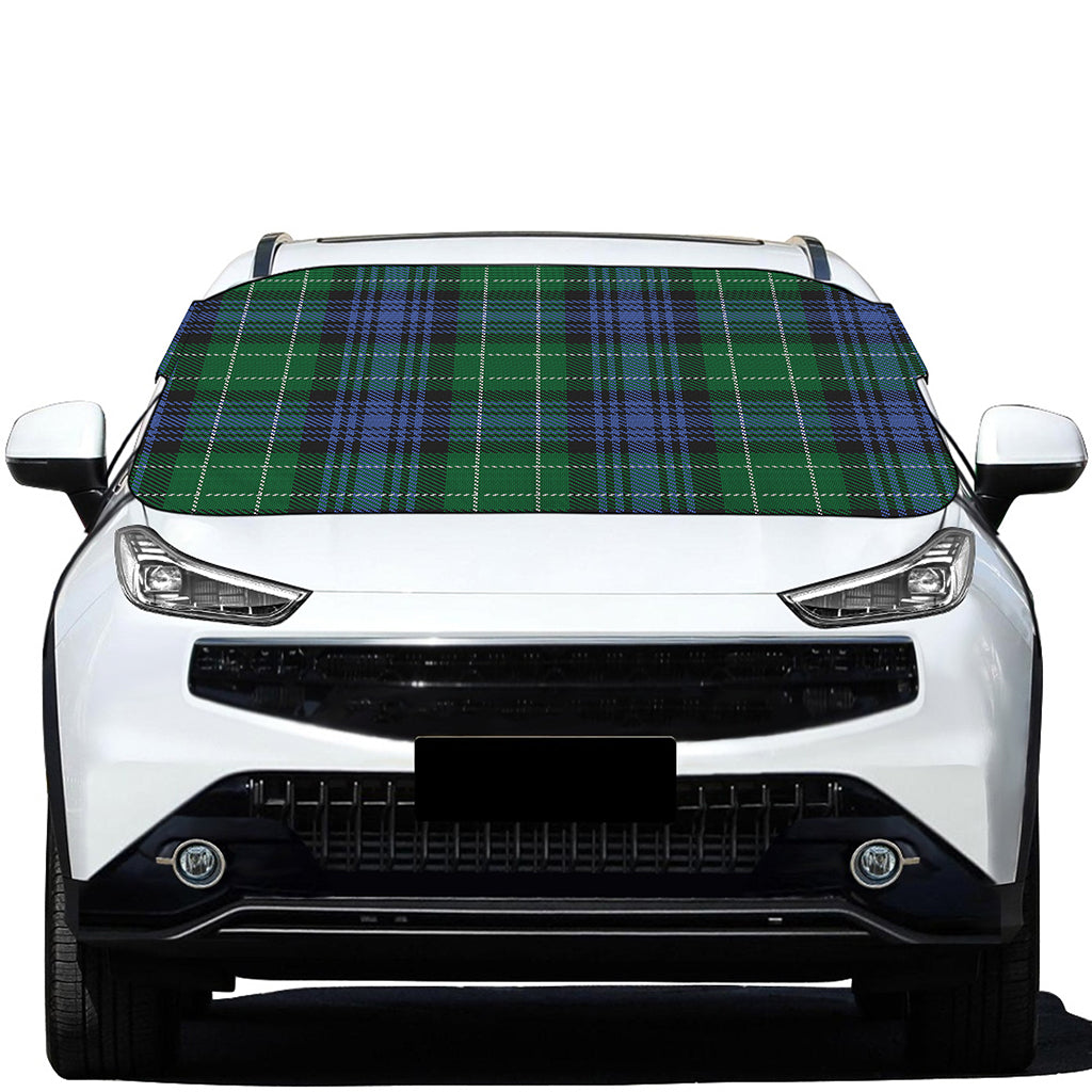 Knitted Scottish Plaid Print Car Windshield Snow Cover