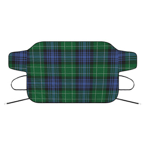 Knitted Scottish Plaid Print Car Windshield Snow Cover