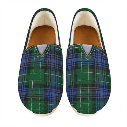Knitted Scottish Plaid Print Casual Shoes