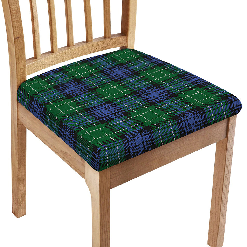Knitted Scottish Plaid Print Chair Cushion Cover