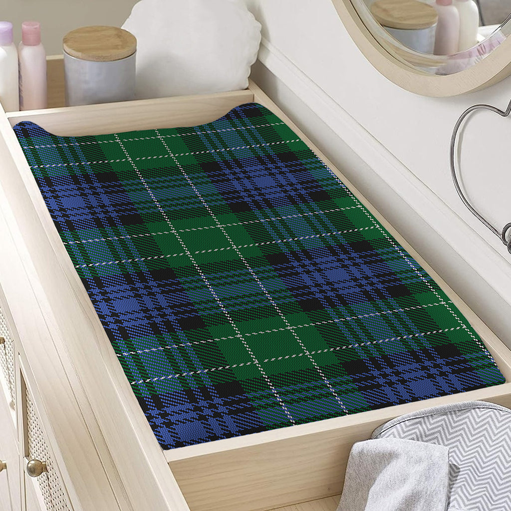 Knitted Scottish Plaid Print Changing Pad Cover