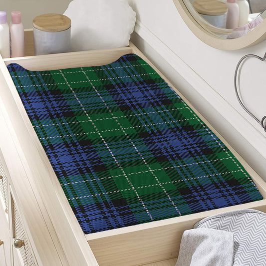 Knitted Scottish Plaid Print Changing Pad Cover