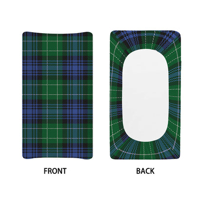 Knitted Scottish Plaid Print Changing Pad Cover