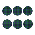 Knitted Scottish Plaid Print Coaster Set