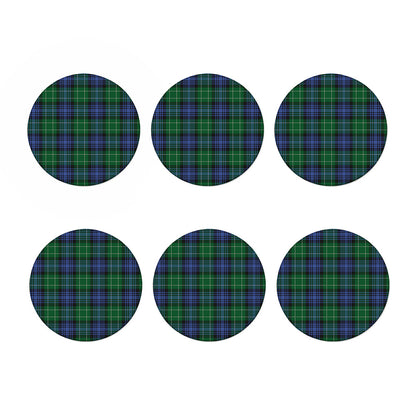 Knitted Scottish Plaid Print Coaster Set