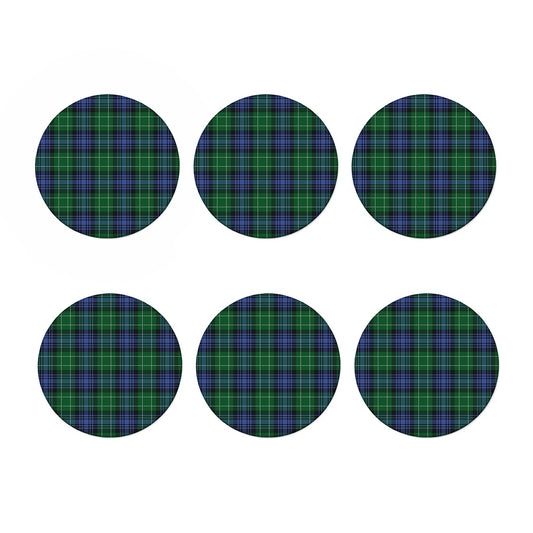 Knitted Scottish Plaid Print Coaster Set