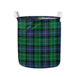Knitted Scottish Plaid Print Collapsible Laundry Basket
