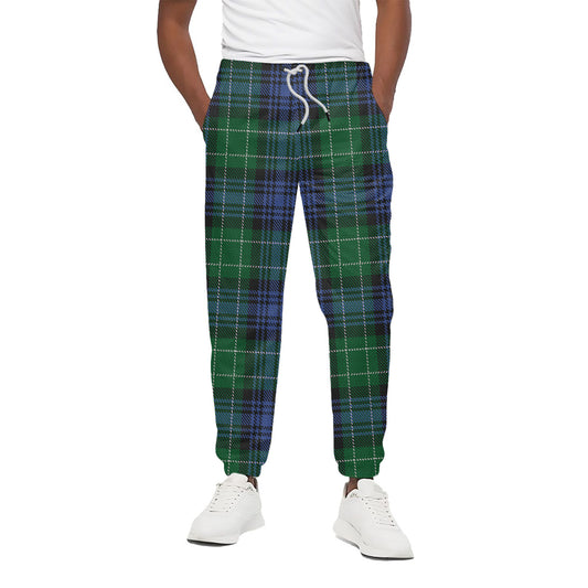 Knitted Scottish Plaid Print Cotton Pants