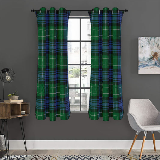 Knitted Scottish Plaid Print Curtain