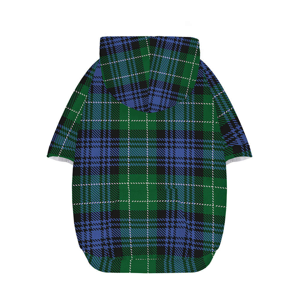 Knitted Scottish Plaid Print Dog Zip Up Hoodie