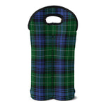 Knitted Scottish Plaid Print Double Neoprene Wine Tote