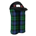 Knitted Scottish Plaid Print Double Neoprene Wine Tote