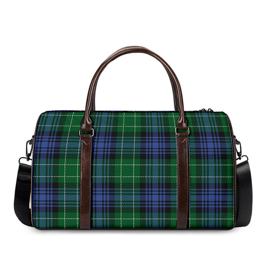 Knitted Scottish Plaid Print Duffle Bag