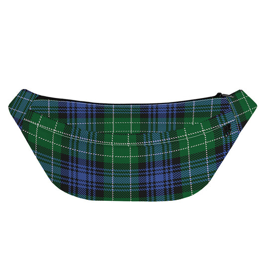 Knitted Scottish Plaid Print Fanny Pack