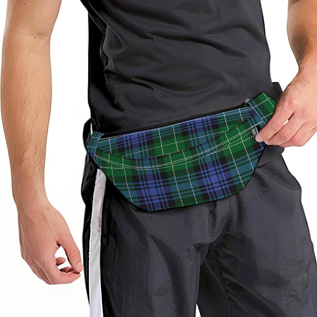 Knitted Scottish Plaid Print Fanny Pack