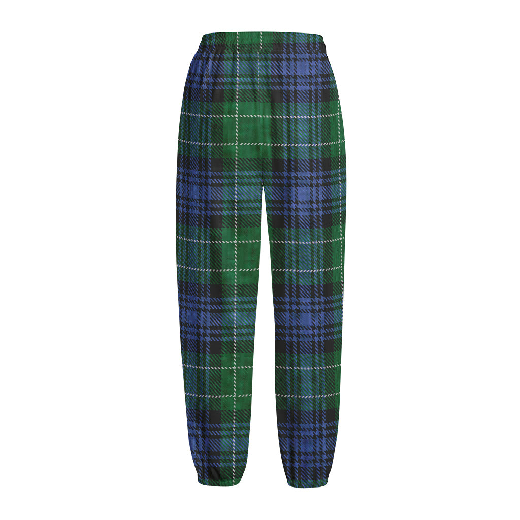 Knitted Scottish Plaid Print Fleece Lined Knit Pants