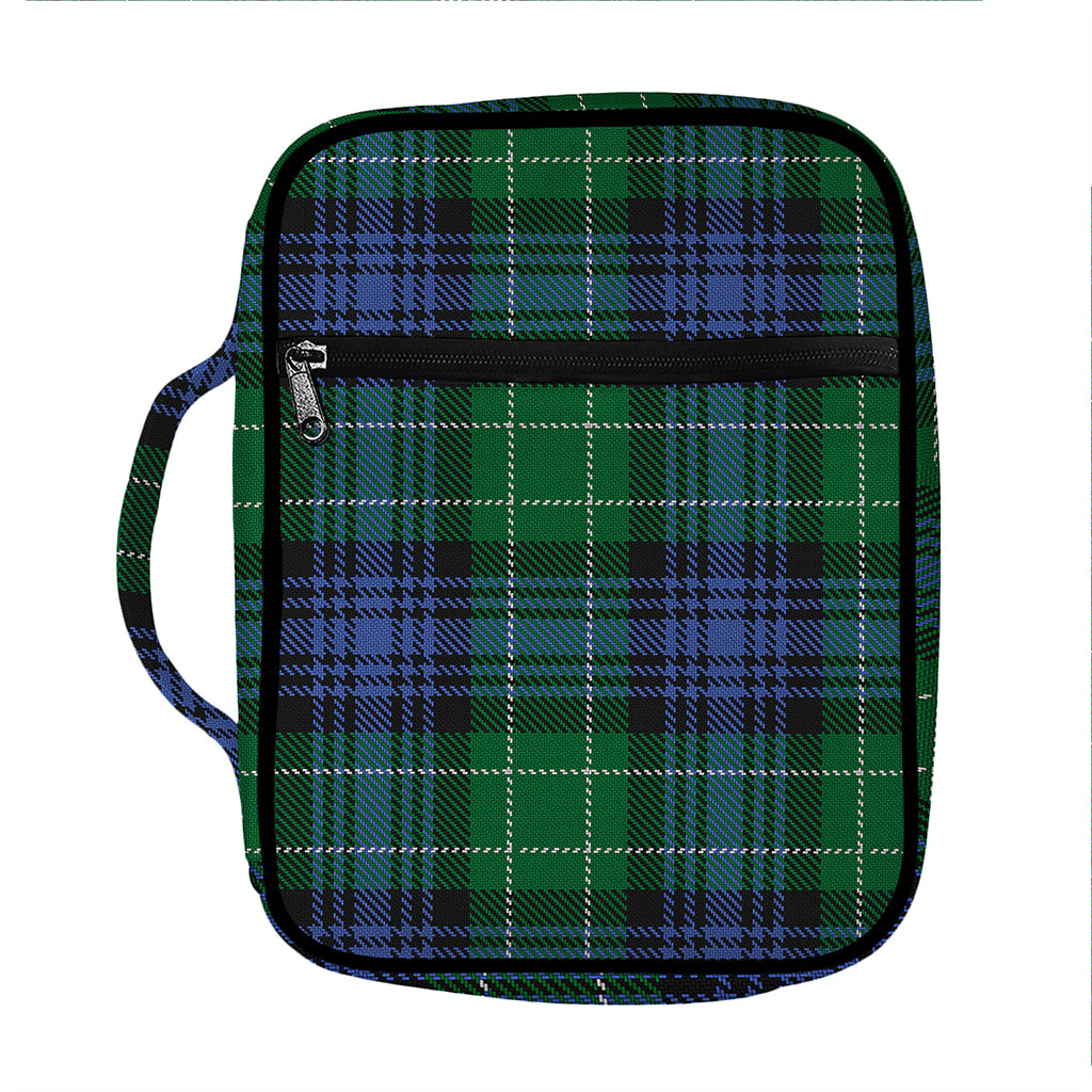Knitted Scottish Plaid Print Front Pocket Bible Bag