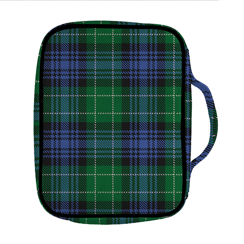 Knitted Scottish Plaid Print Front Pocket Bible Bag