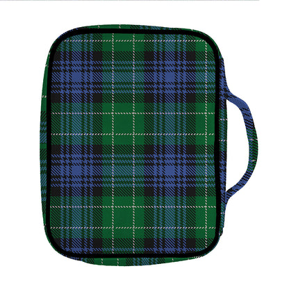 Knitted Scottish Plaid Print Front Pocket Bible Bag