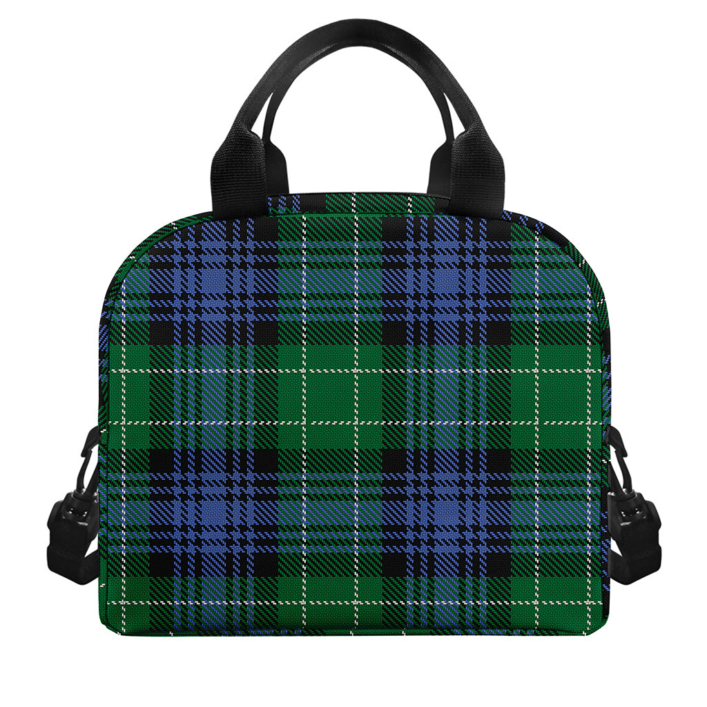 Knitted Scottish Plaid Print Insulated Lunch Bag